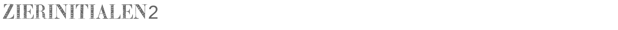 Zierinitialen ZierinitialenTwo.ttf font preview