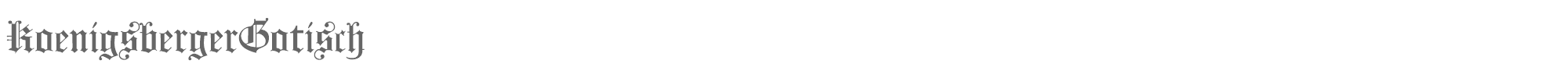 Sample characters Koenigsberger Gotisch Font