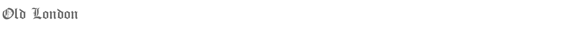 Sample characters Old London Font