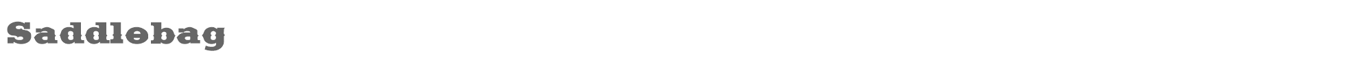 Sample characters Saddlebag Font