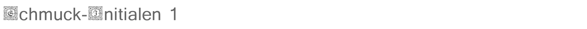 Sample characters Schmuck-Initialen Font