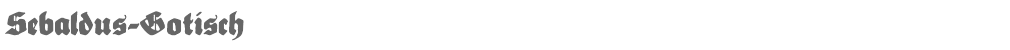 Sample characters Sebaldus-Gotisch Font