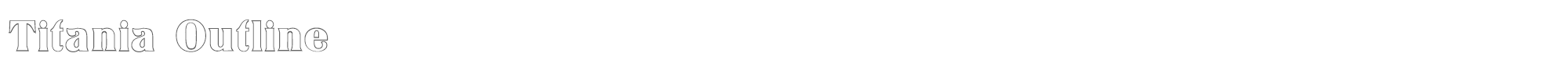 Sample characters Titania Font