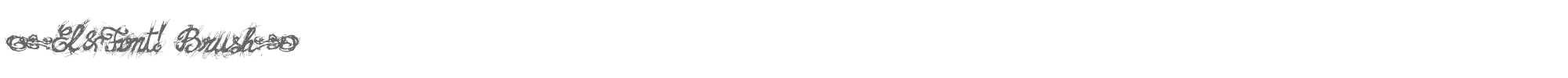 Sample characters <El&Font! Brush> Font