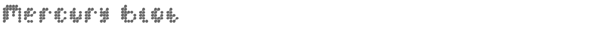 Sample characters Mercury Blob Font