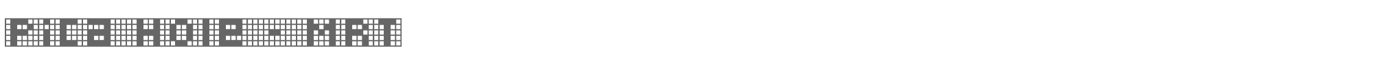 Sample characters Pica Hole Font