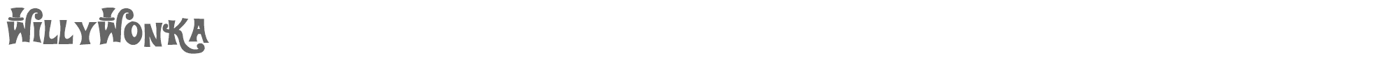 Sample characters Willy Wonka Font