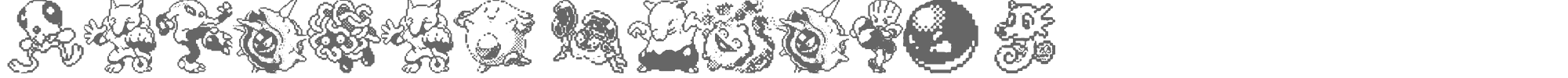 Pokemon Pixels POKPIX2.TTF font preview