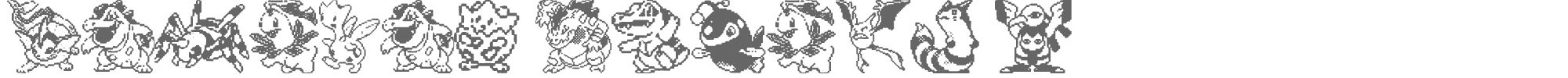 Pokemon Pixels POKPIX3.TTF font preview