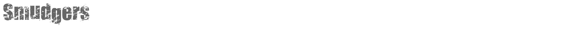 Sample characters Smudgers Font