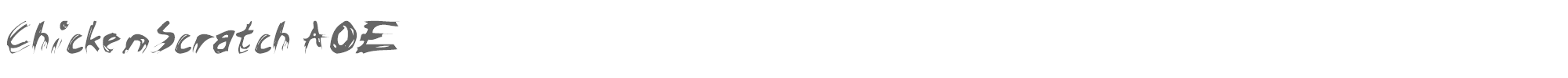 Sample characters Chicken Scratch AOE Font
