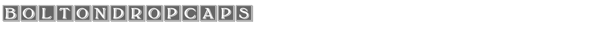Sample characters Bolton Drop Caps Font