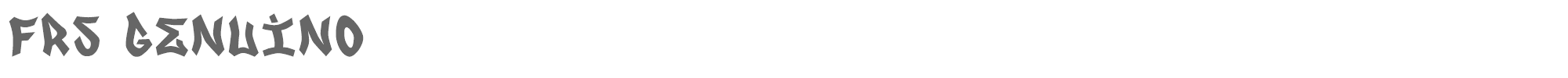 Sample characters FRS Genuino Font