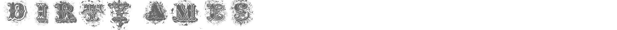 Dirty Ames Dirty_Ames_0.1.ttf font preview