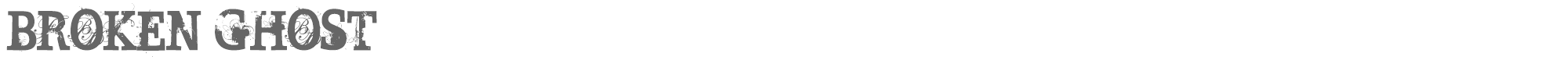 Broken Ghost BROKEN_GHOST.ttf font preview