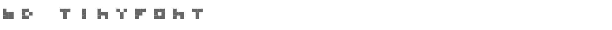 Sample characters BD Tinyfont Font