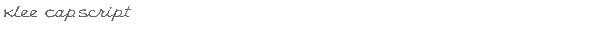 Sample characters Klee CapScript Font