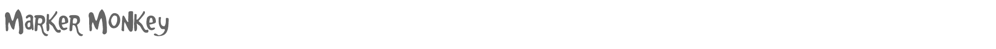 Sample characters Marker Monkey FW Font