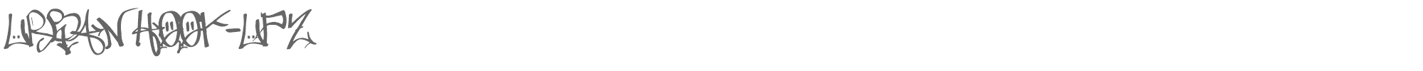 Sample characters Urban Hook-Upz Font