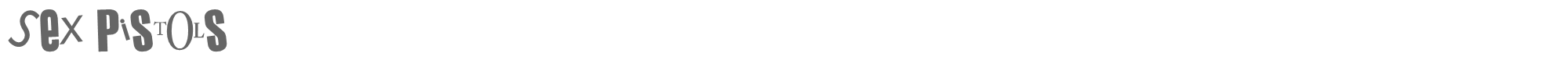 Sample characters Sex Pistols Font