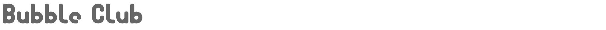 Bubble Club BUBBCB__.TTF font preview