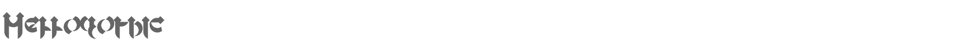 Sample characters Mellogothic Font