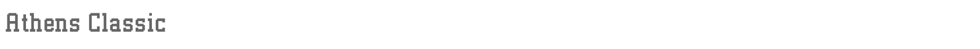 Sample characters Athens Classic Font