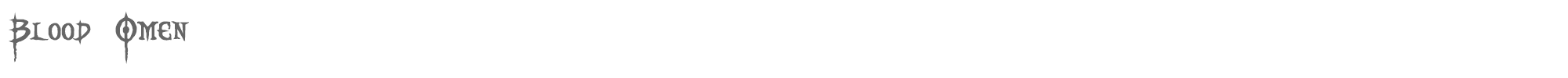 Sample characters Blood Omen Font