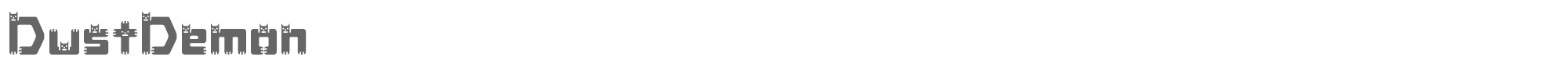 Sample characters DustDemon Font