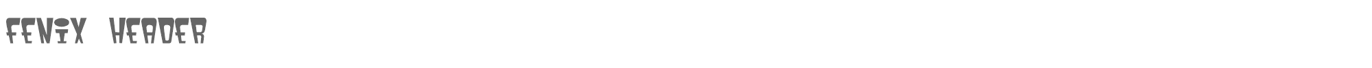 Sample characters Fenix Header Font