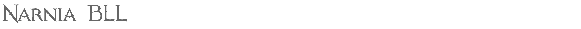 Sample characters Narnia BLL Font