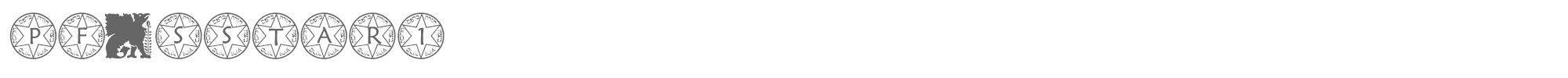 Sample characters PF Sstar 1 Font