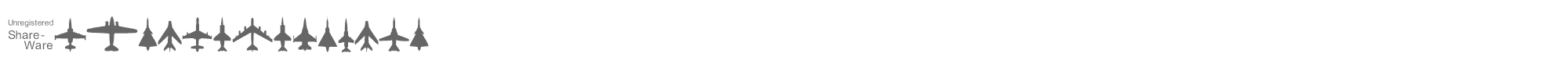 Sample characters Planes-T-Modern Font
