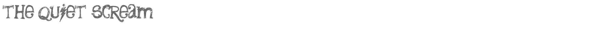 Sample characters The Quiet Scream Font