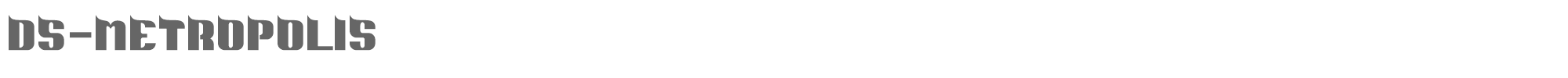 Sample characters DS Metropolis Font