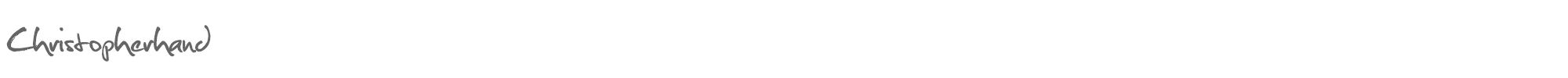 Sample characters Christopher Hand Font