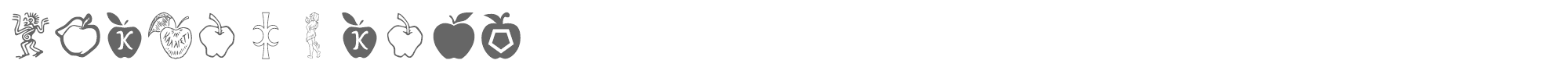 Sample characters Fnord Hodge + Podge Font