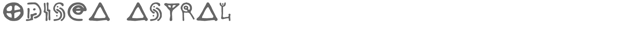 Sample characters Odisea Astral Font