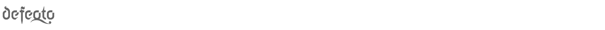Sample characters Defeqto Font