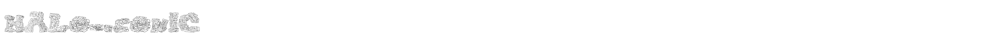 Sample characters Halo-Sonic Font