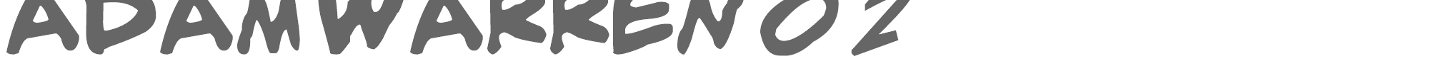 Adam Warren adambital.ttf font preview