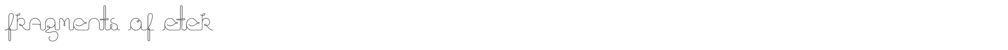 Sample characters Fragments of Eter Font