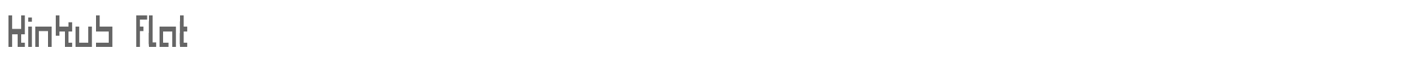 Sample characters Kinkub Flat Font