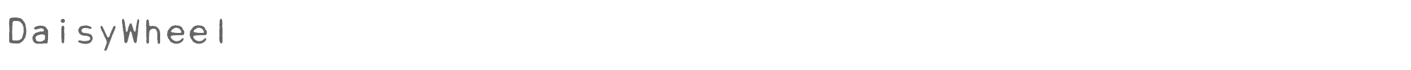 Sample characters Daisy Wheel Font