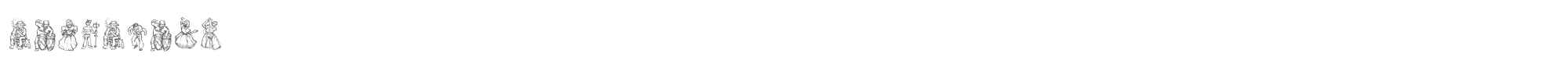 Sample characters Macumbats Font