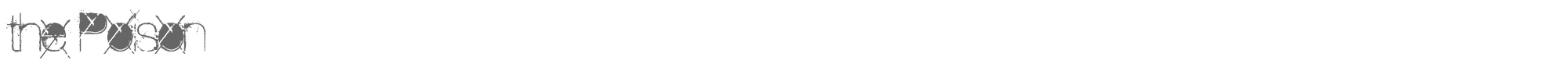 Sample characters The Poison Font