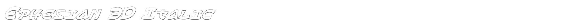 Ephesian ephesian3di.ttf font preview
