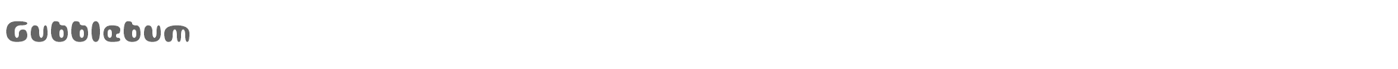 Gubblebum GUBBLA___.ttf font preview