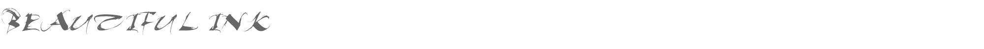 Sample characters Beautiful Ink Font
