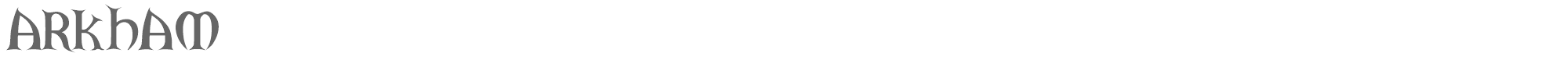 Sample characters Arkham Font